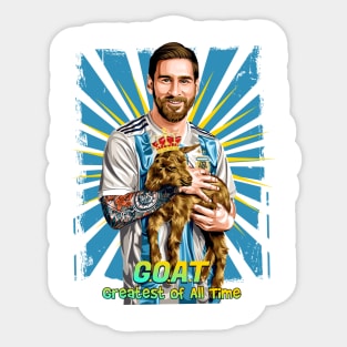 Illustrating Lionel Messi, the GOAT of Football Sticker